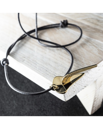 Gold plated Spade anchor men's necklace