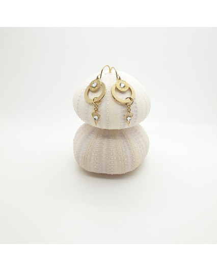 Gold plated circle earrings