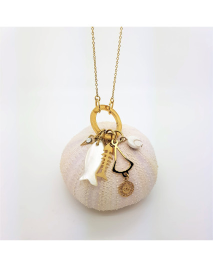 Necklace with charms - gold...