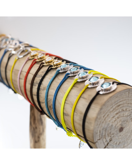 bracelet cordon hublot jaune - rhodié