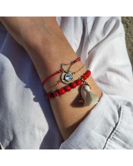 Trio of bracelets - Coral