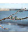 boucles d'oreilles percées hublot - rhodié
