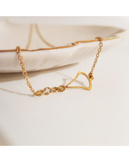 Gold-plated minimalist choker necklace