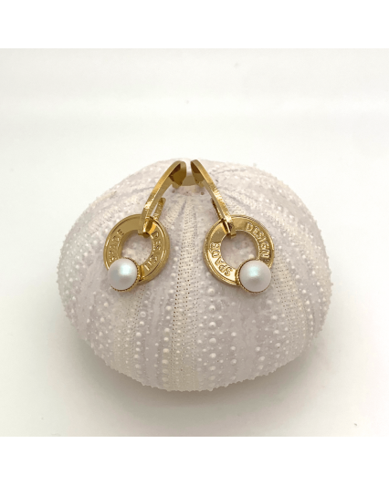 Creole earrings - gold -...