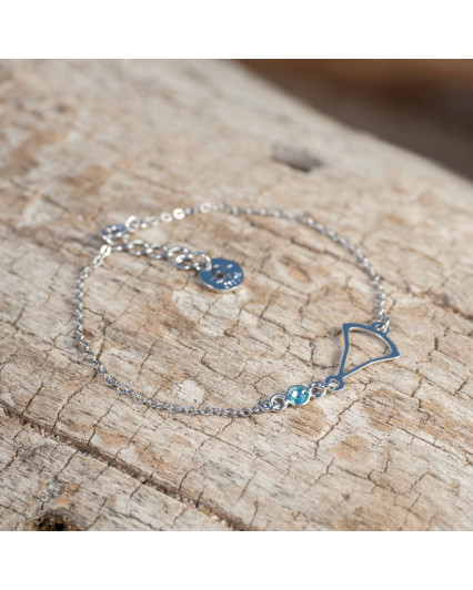 bracelet minimaliste - rhodié