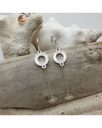 Boucles d'oreilles Rose des Vents